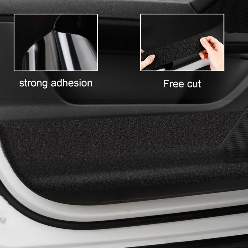 Ajxn Anti-Slip Car Door Entry Guard, 16.4FT DIY Adhesive Car Door Sill Protector, Car Paints Protector Sticker Cover Also Prevent from Scuffs, Scratches, or Damage, Textured Black (16ft x 7cm) - Image 4
